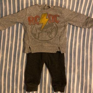 Baby boy AC/DC sweatpant outfit